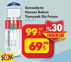 SENSODYNE HASSAS BAKIM YUMUŞAK DİŞ FIRÇASI 1+1